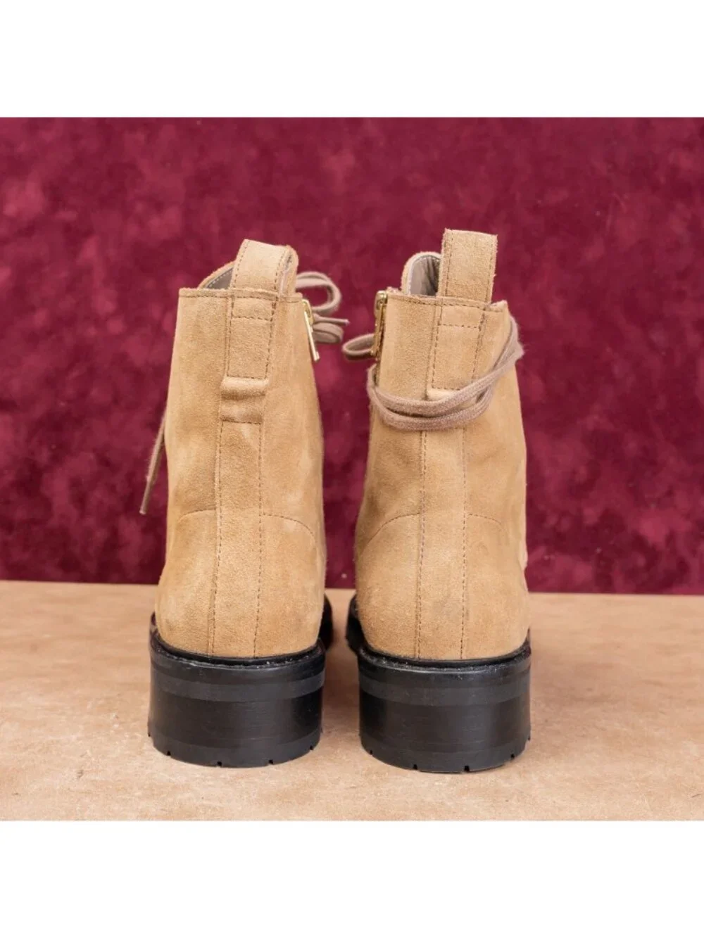 AllSaints Women Desert Suede Festival Party Ankle Combat Boots size 10US EUR40